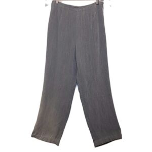 Della Spiga Italy Flowy Striated Dress Pants Classic Straight Leg Grey Womens 8